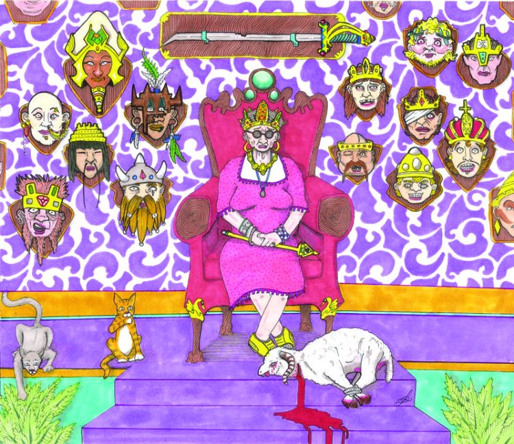 old queen with killed lambsm - Copy